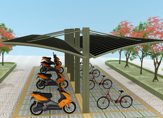 小區自行車車棚