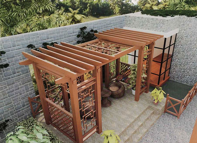 鋁合金長(zhǎng)廊葡萄架