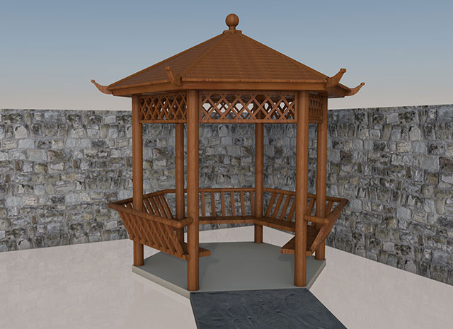 鋁合金涼亭仿古 庭院