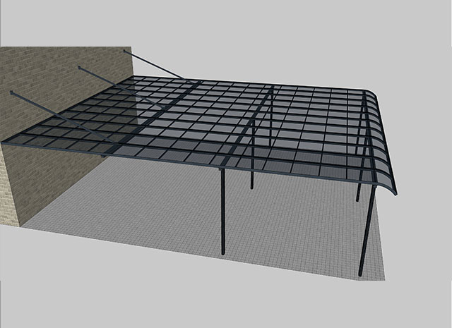 耐力板擋雨雨棚